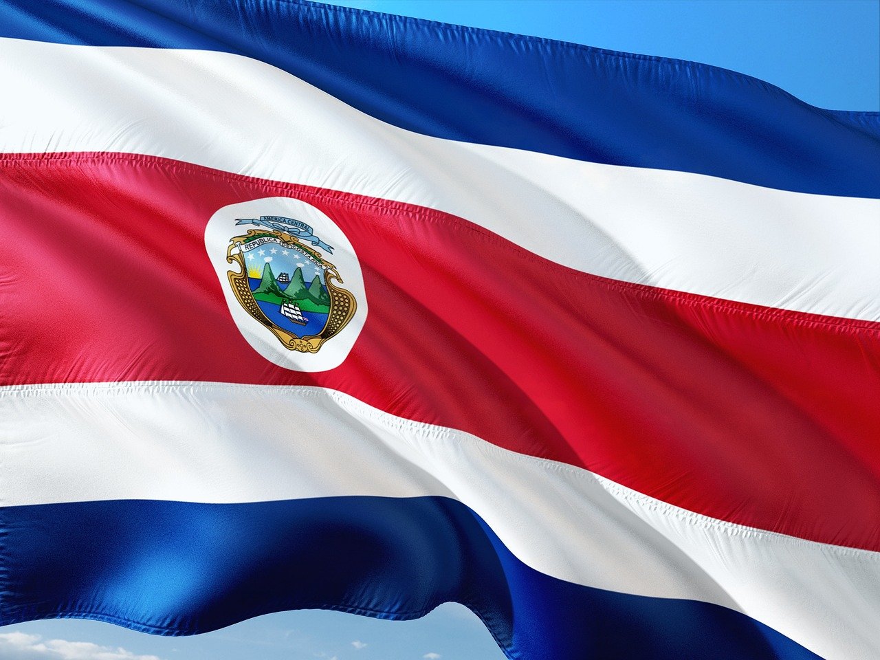 banner, flag, costa-rica